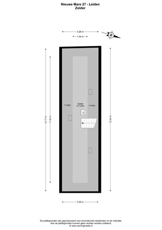 Floorplan - Nieuwe Mare 27, 2312 NL Leiden
